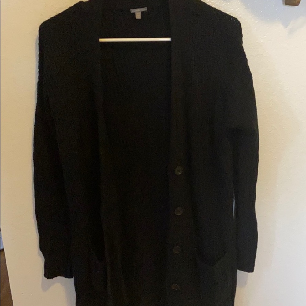 Black button cardigan